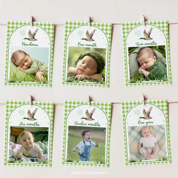 Lucky Duck Birthday Monthly Photo Banner