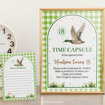 Lucky Duck Birthday Time Capsule Sign & Card