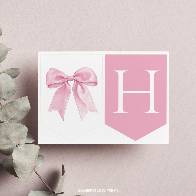 Pink Bow Coquette Birthday Banner - Image 4
