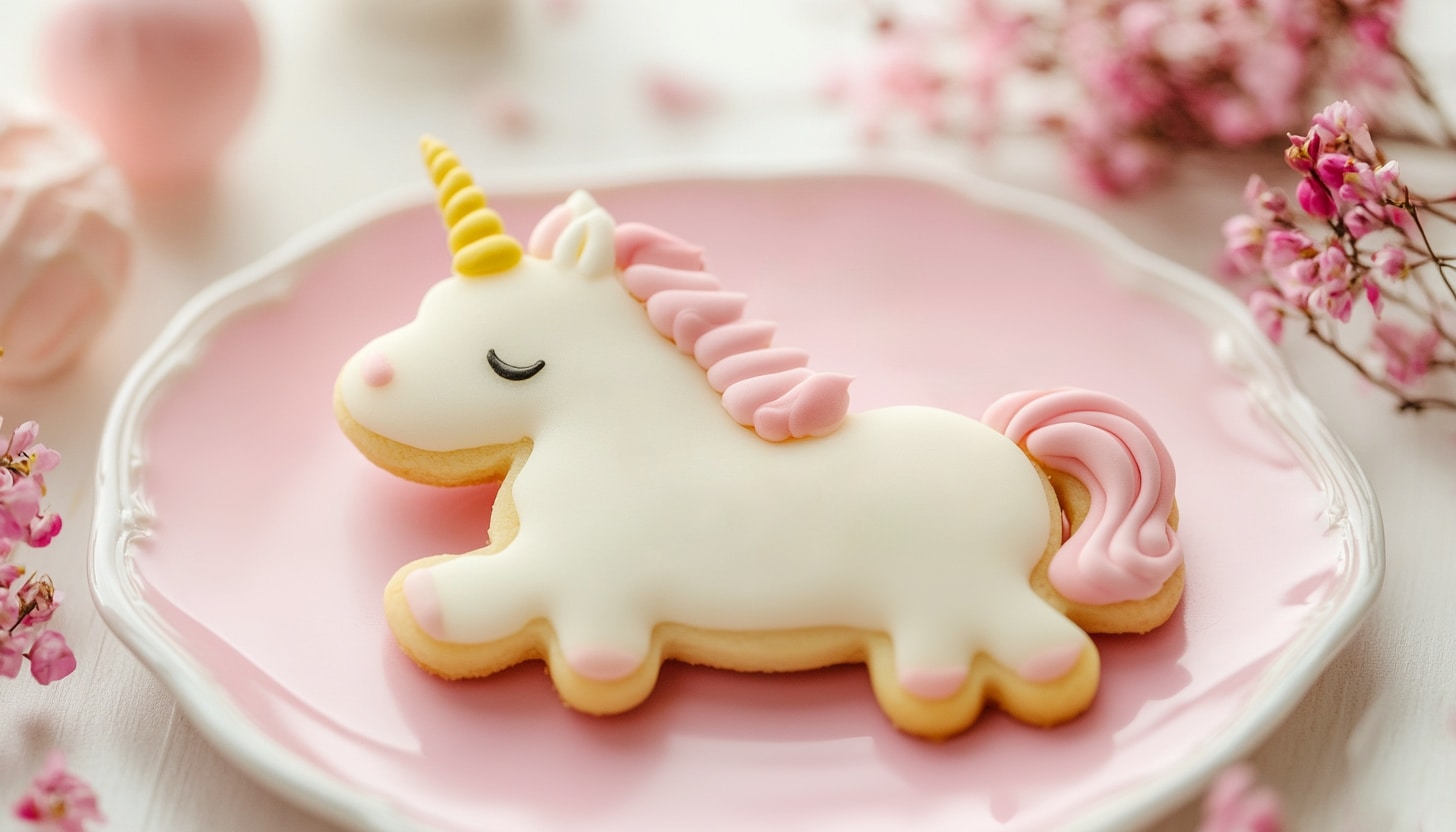 unicorn birthday party cookie idea