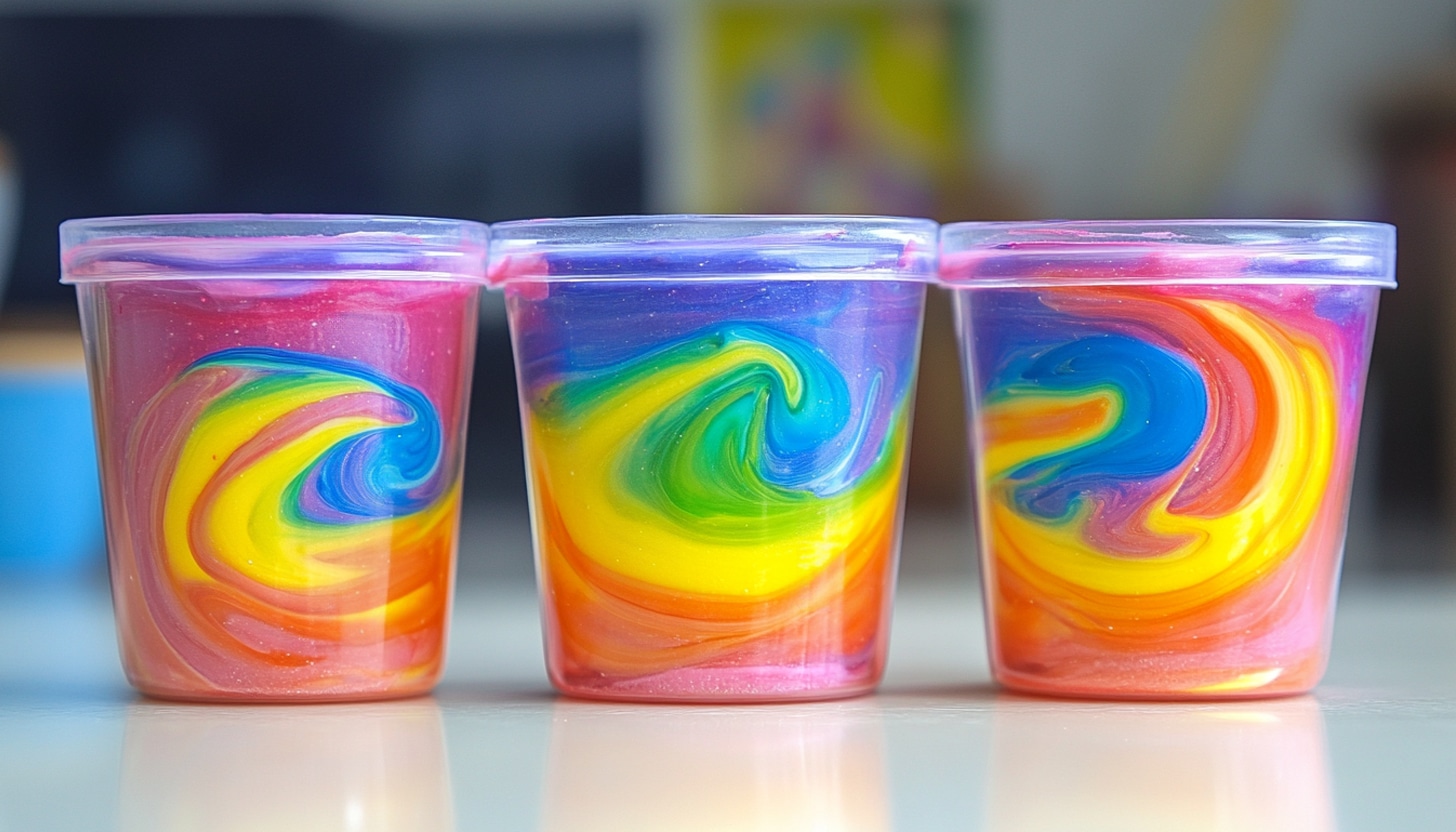 unicorn birthday rainbow slime idea