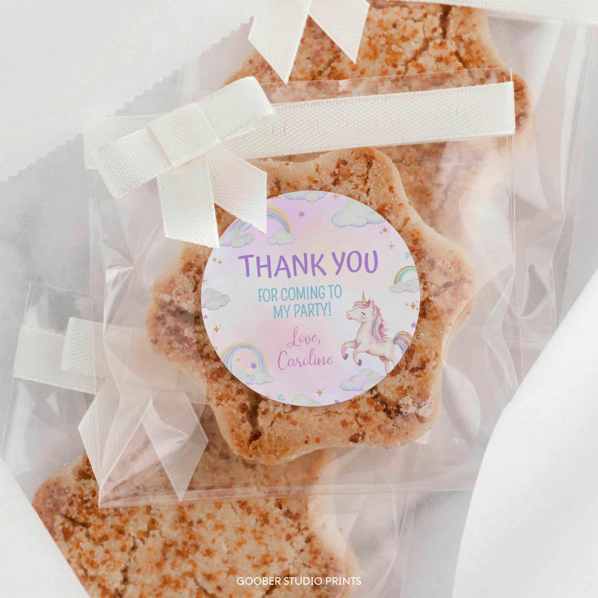 Unicorn Birthday Thank You Favor Tag - Image 3