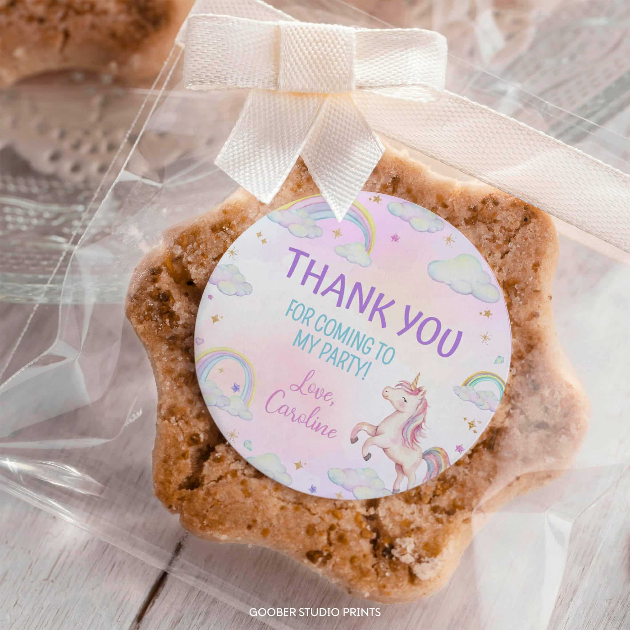 Unicorn Birthday Thank You Favor Tag - Image 10