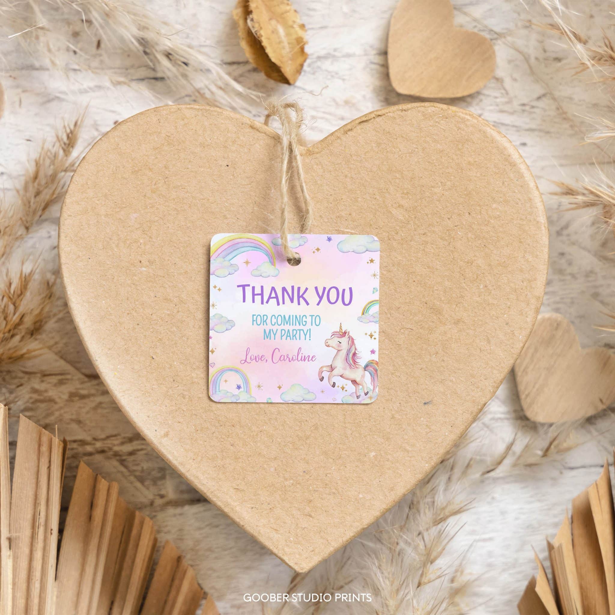 Unicorn Birthday Thank You Favor Tag - Image 8