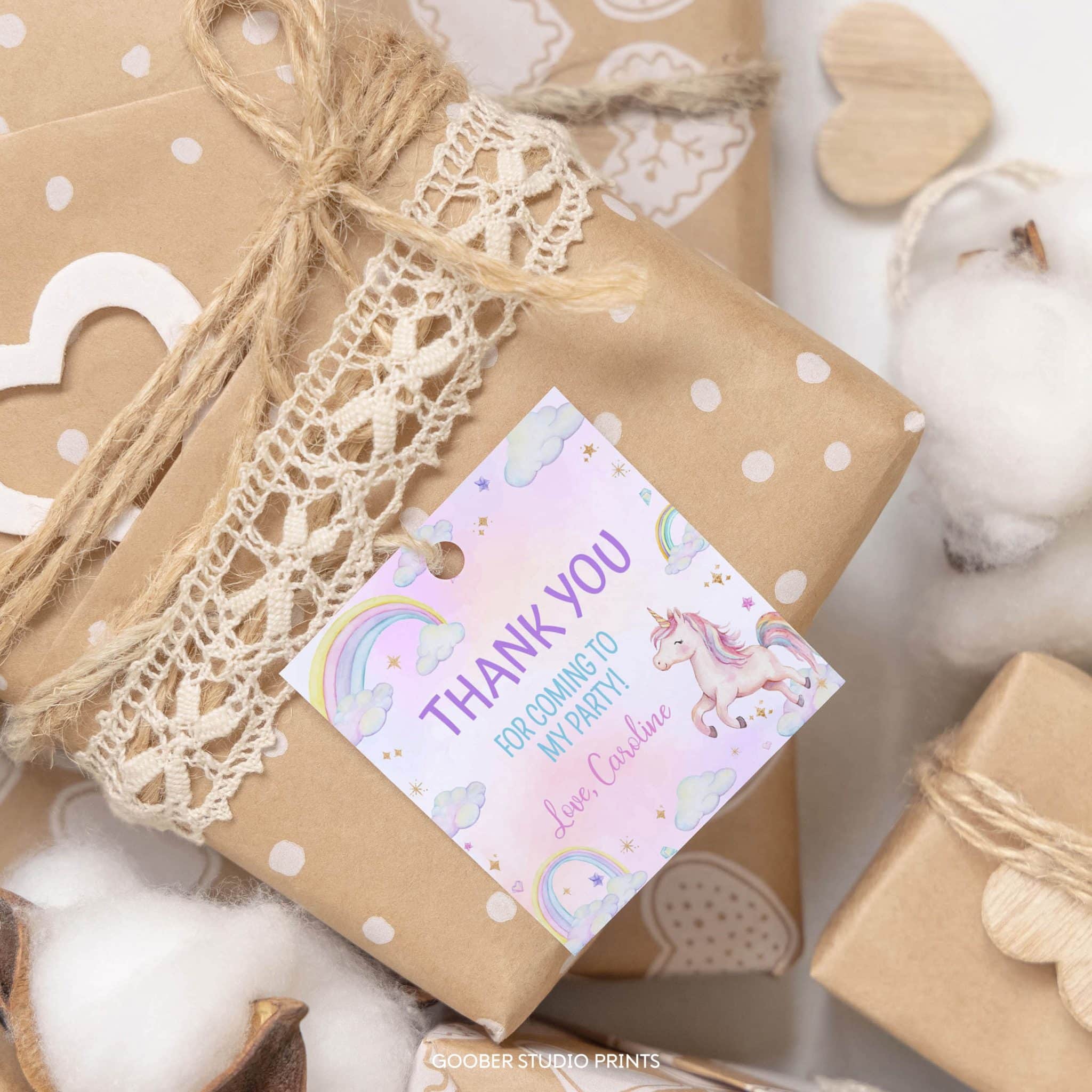 Unicorn Birthday Thank You Favor Tag - Image 9