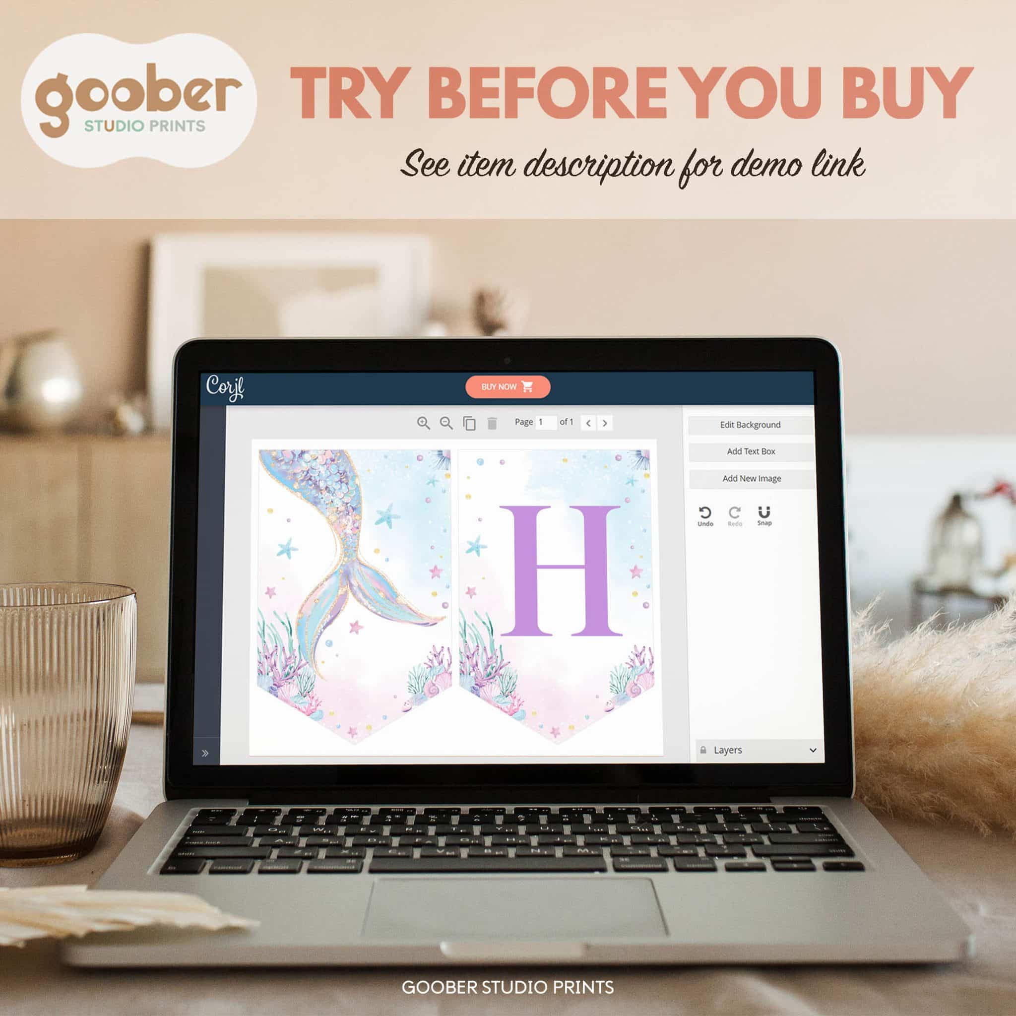 Mermaid Birthday Banner 7 Mermaid Birthday Banner - Image 7