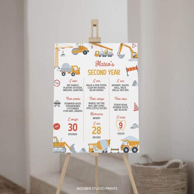 Construction Birthday Milestone Poster - Image 4