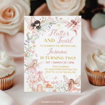 Fairy Floral Birthday Party Invitation