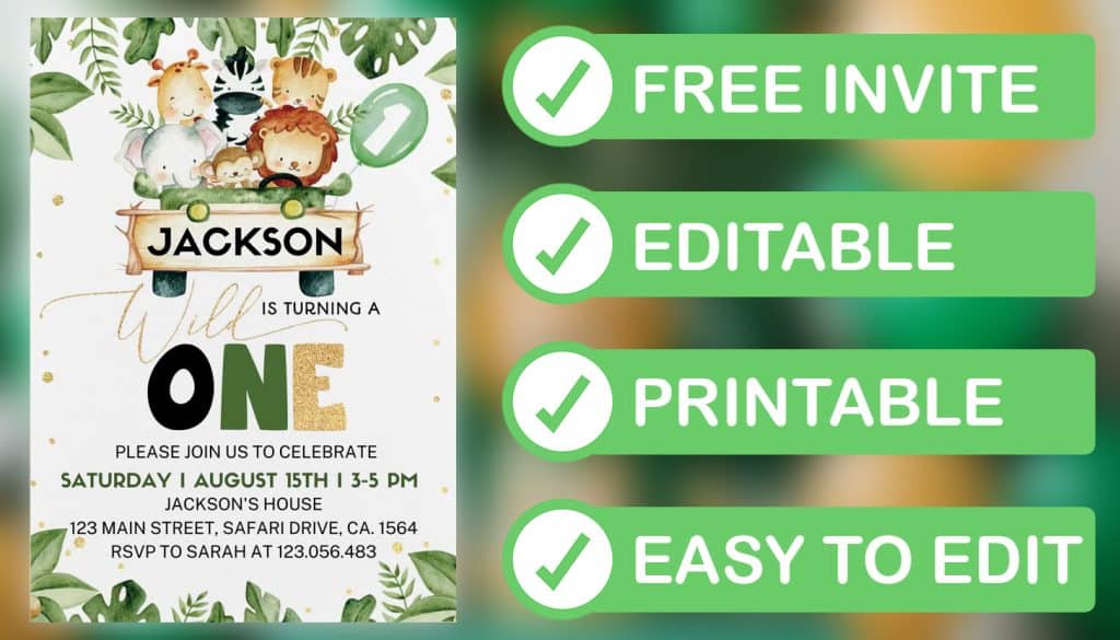 wild one birthday invitation free