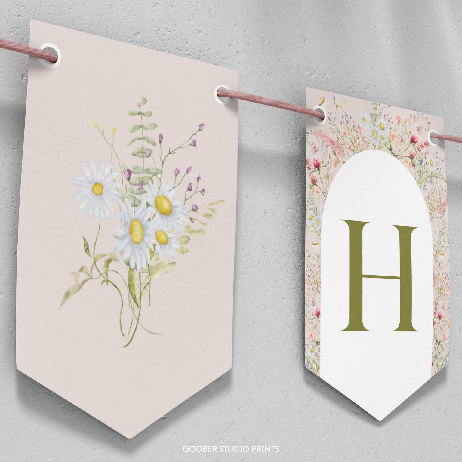 Wildflower Birthday Party Banner - Goober Studio Prints