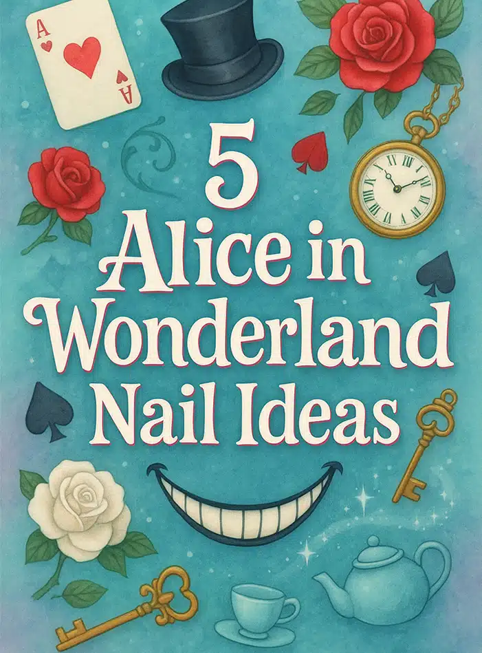 alice in wonderland nail design ideas