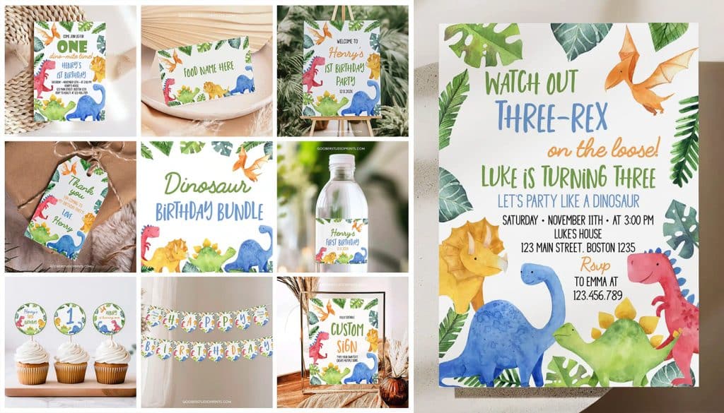 10 Dinosaur Birthday Party Decorations Ideas Little Dinos Will Love ...