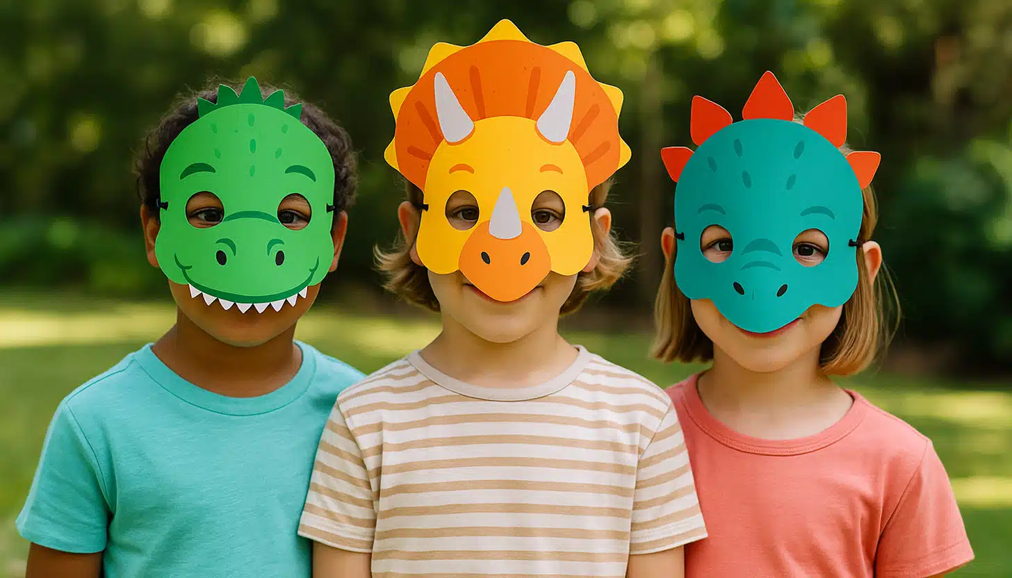 dinosaur birthday masks
