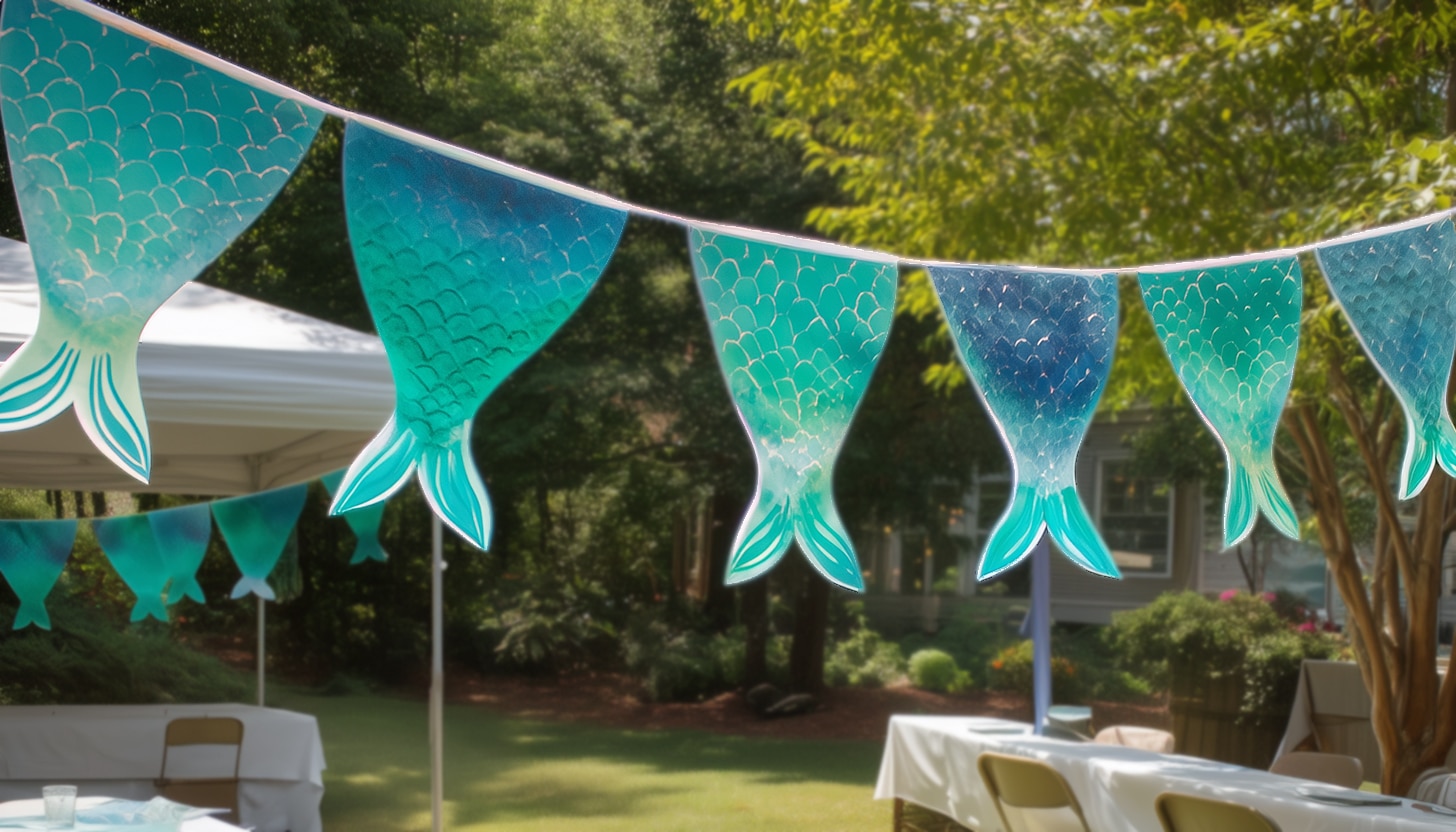 mermaid birthday party banner