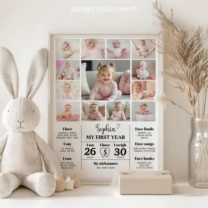 Minimal Birthday Milestone Photo Poster - Image 3