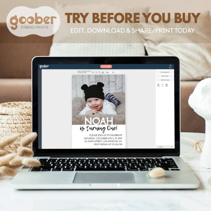 Modern Simple Birthday Photo Invitation - Image 4