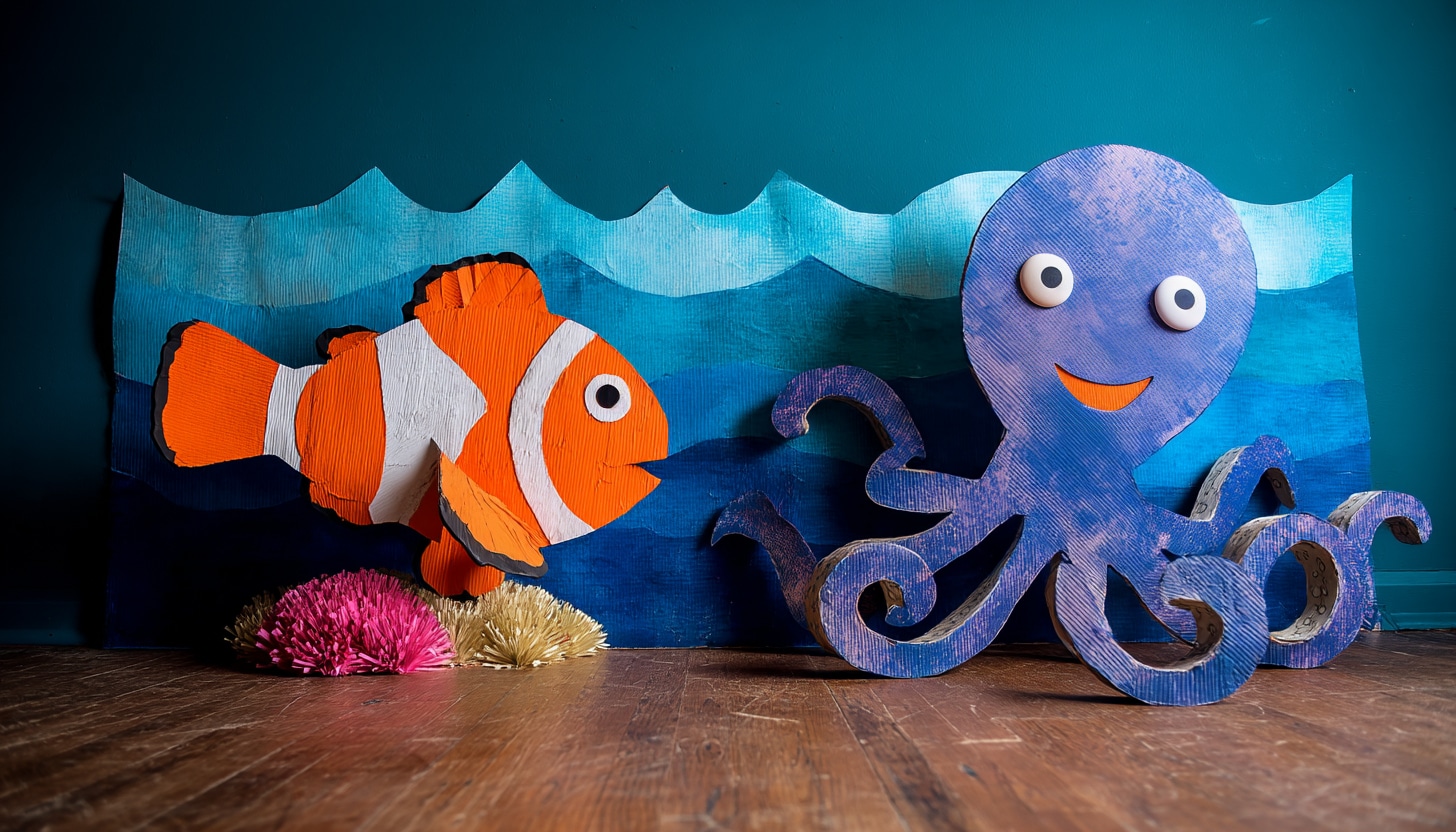 under the sea birthday decoration cardboard cutouts