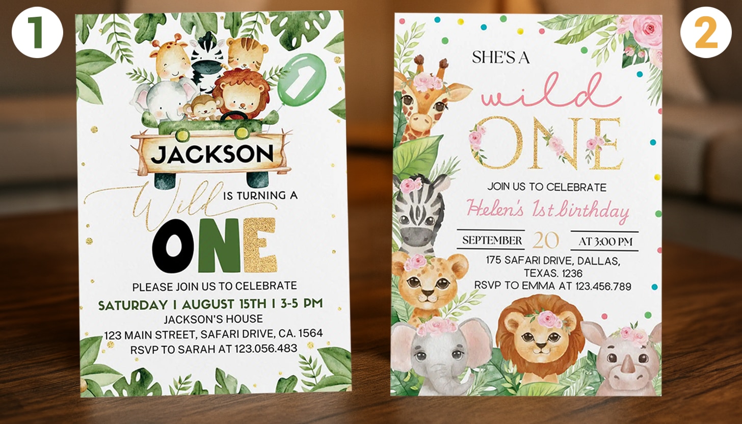 wild one birthday invitations template free