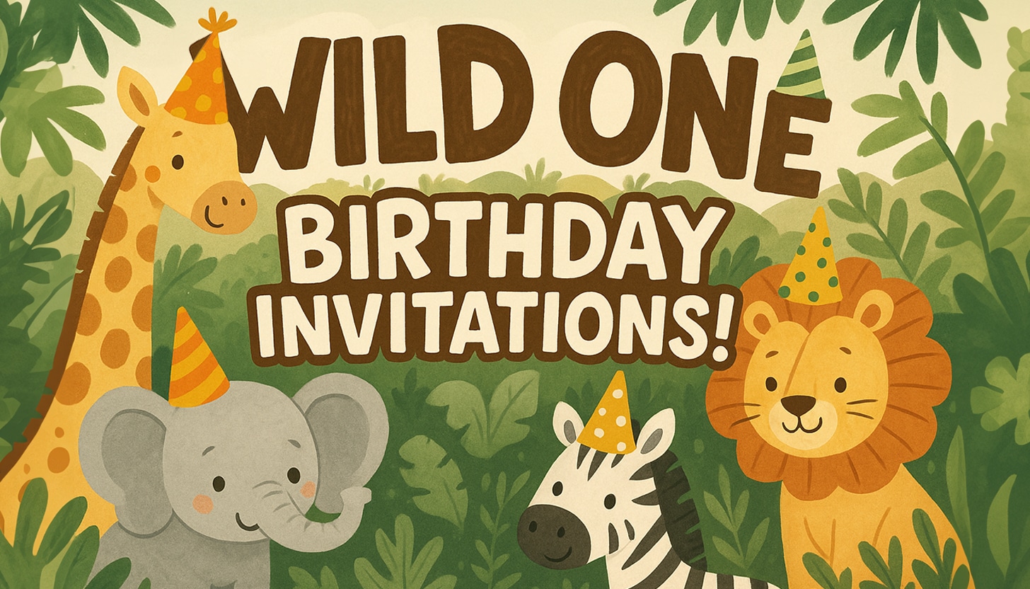 wild one birthday invitations templates