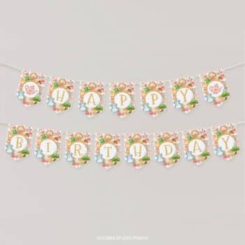 Alice in Onederland Birthday Banner