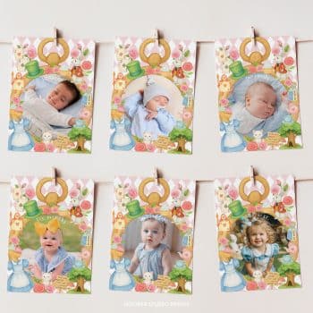 Alice in Onederland Birthday Monthly Photo Banner
