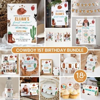 First Rodeo Birthday Party Bundle