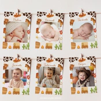 First Rodeo Birthday Monthly Photo Banner