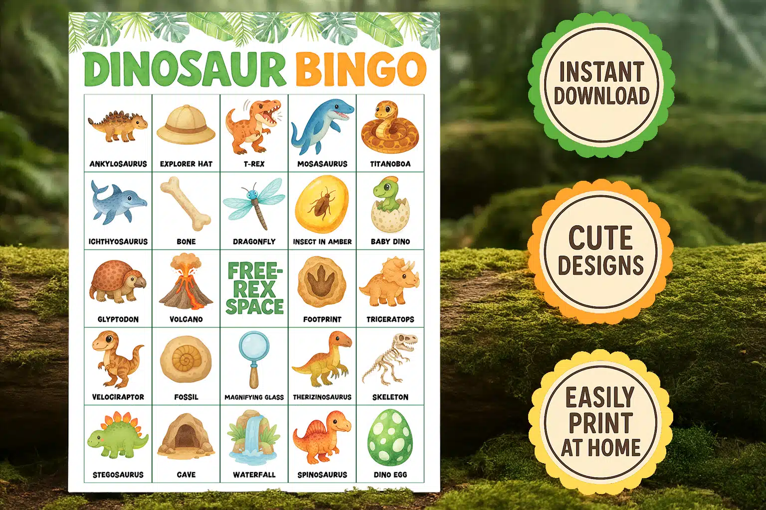 dinosaur bingo