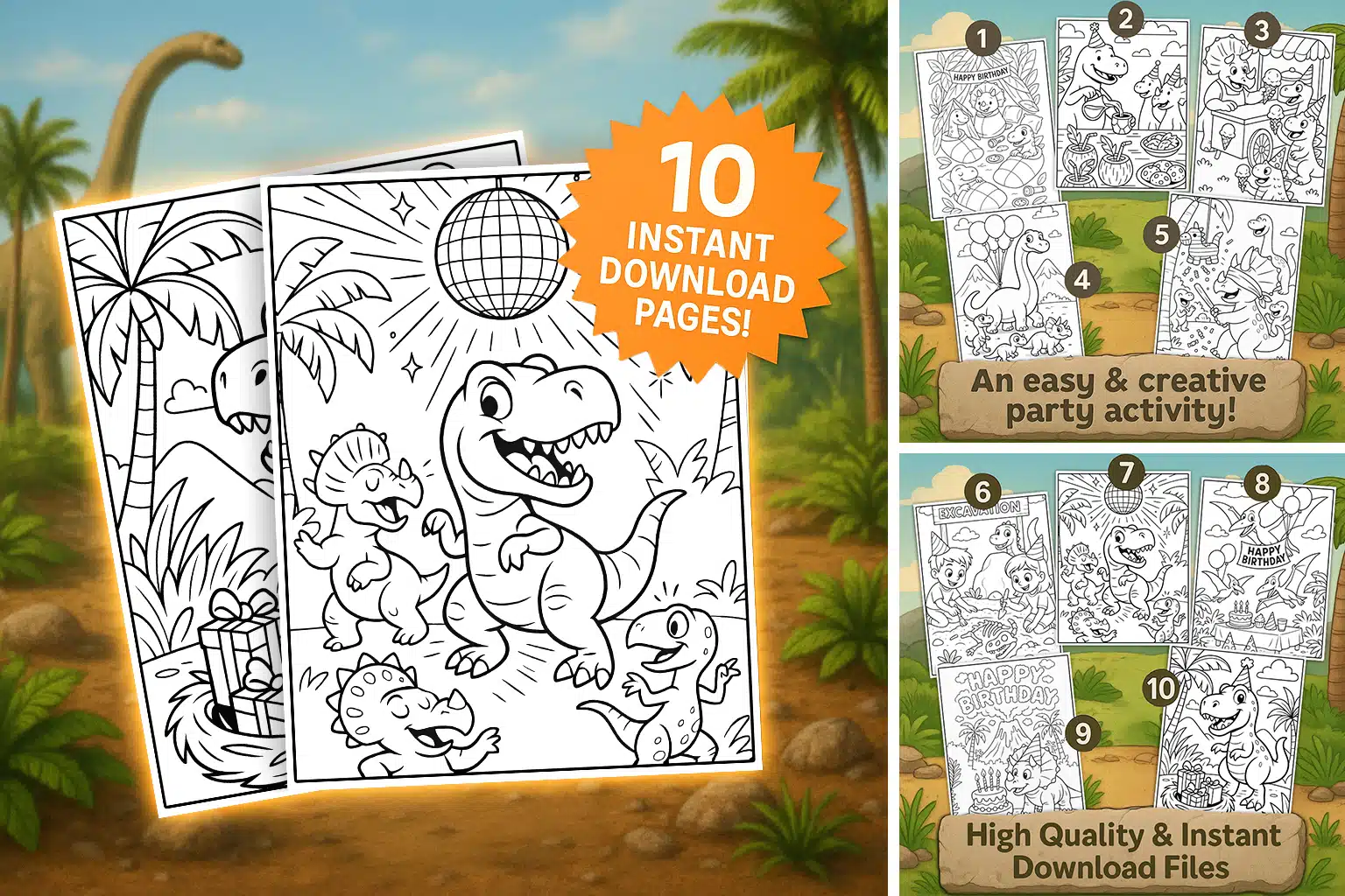 dinosaur coloring pages for kids
