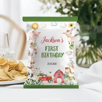 Farm Animals Birthday Party Chip Bags
