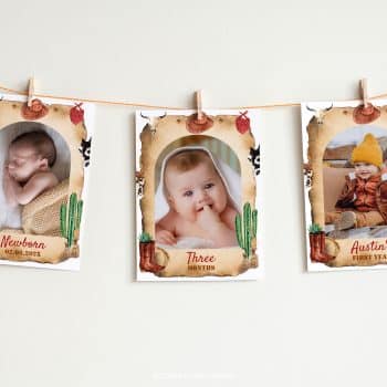 First Rodeo Birthday Monthly Photo Banner