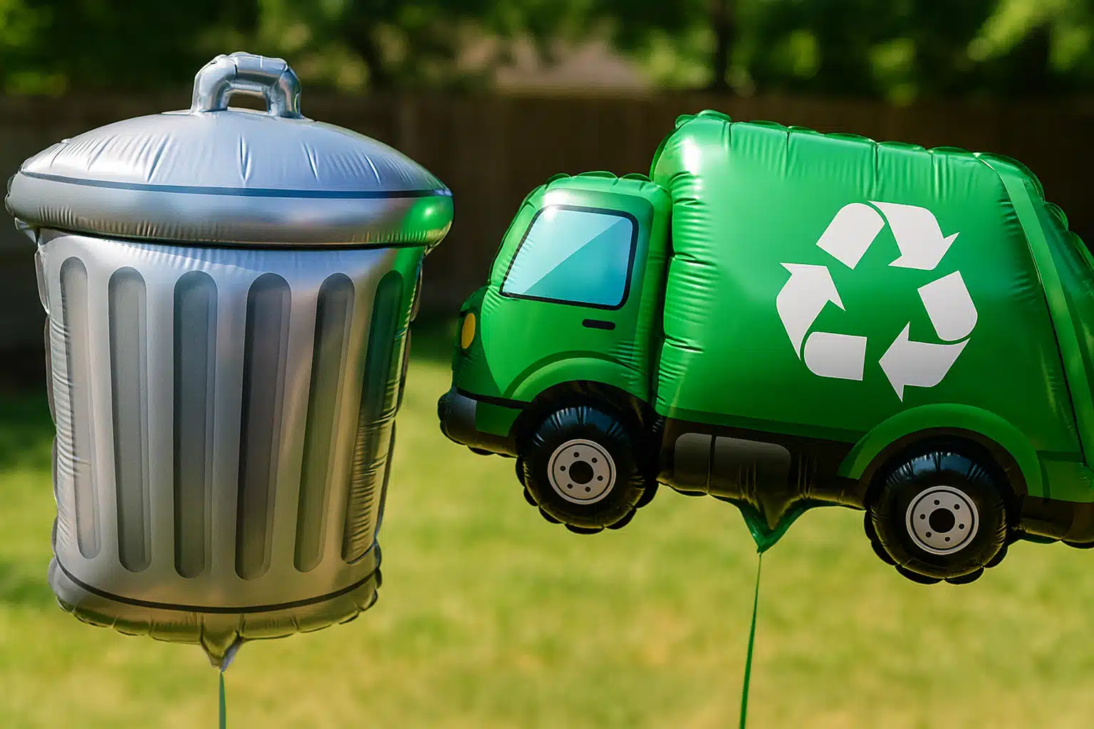 garbage truck birthday balloons