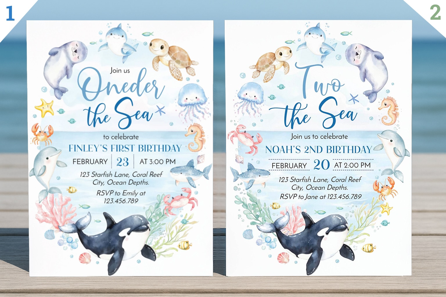 under the sea birthday invitation templates for kids
