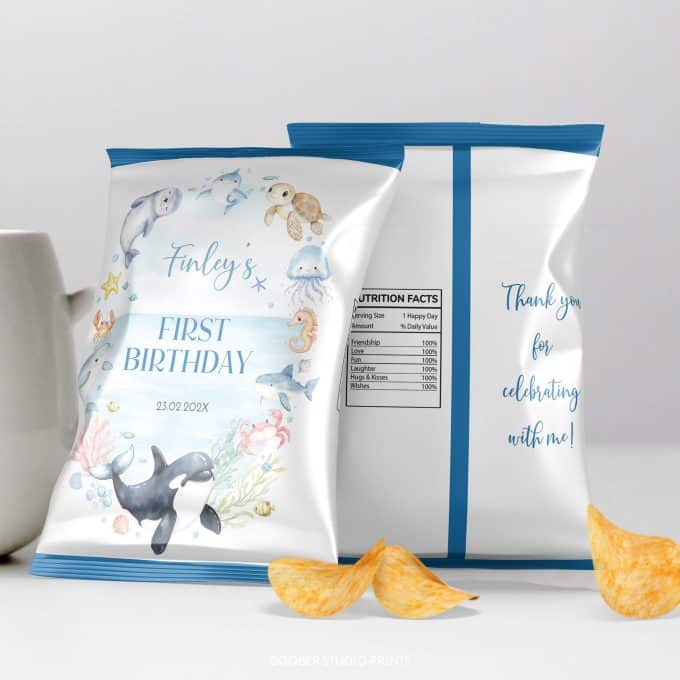 Under The Sea Birthday Chip Bags - Image 3