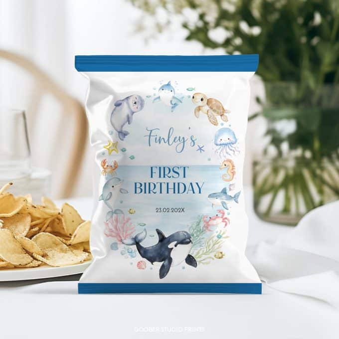 Under The Sea Birthday Chip Bags
