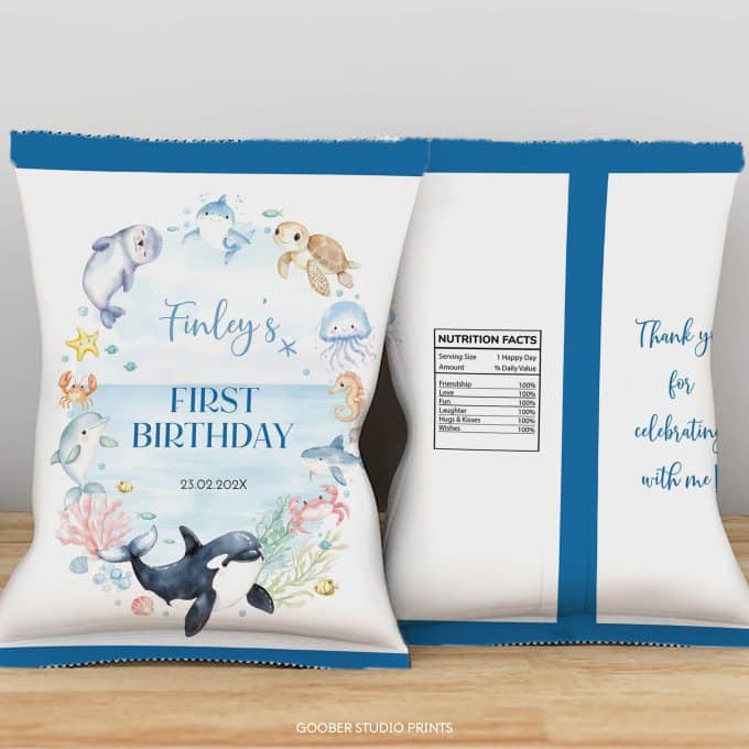 Under The Sea Birthday Chip Bags - Image 4