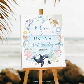 Under The Sea Birthday Welcome Sign