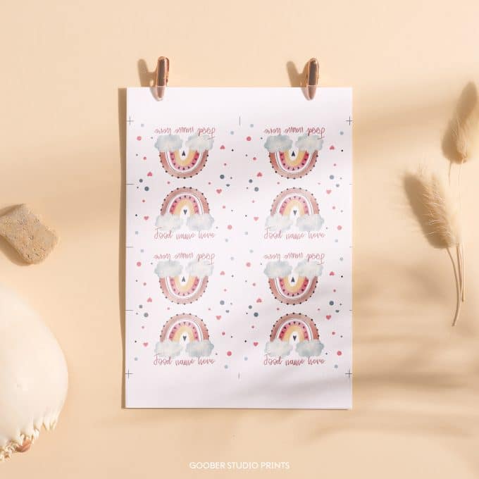 Boho Rainbow Birthday Food Tent Cards - Image 7
