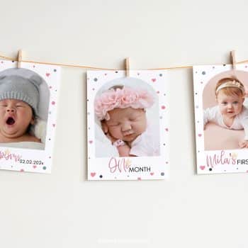 Boho Rainbow Birthday Monthly Photo Banner