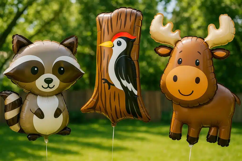 camping birthday balloons