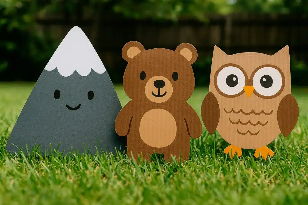 camping birthday cutouts