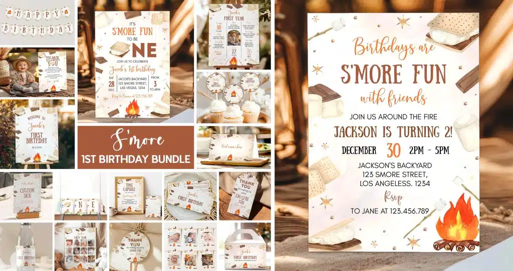 camping birthday party printables