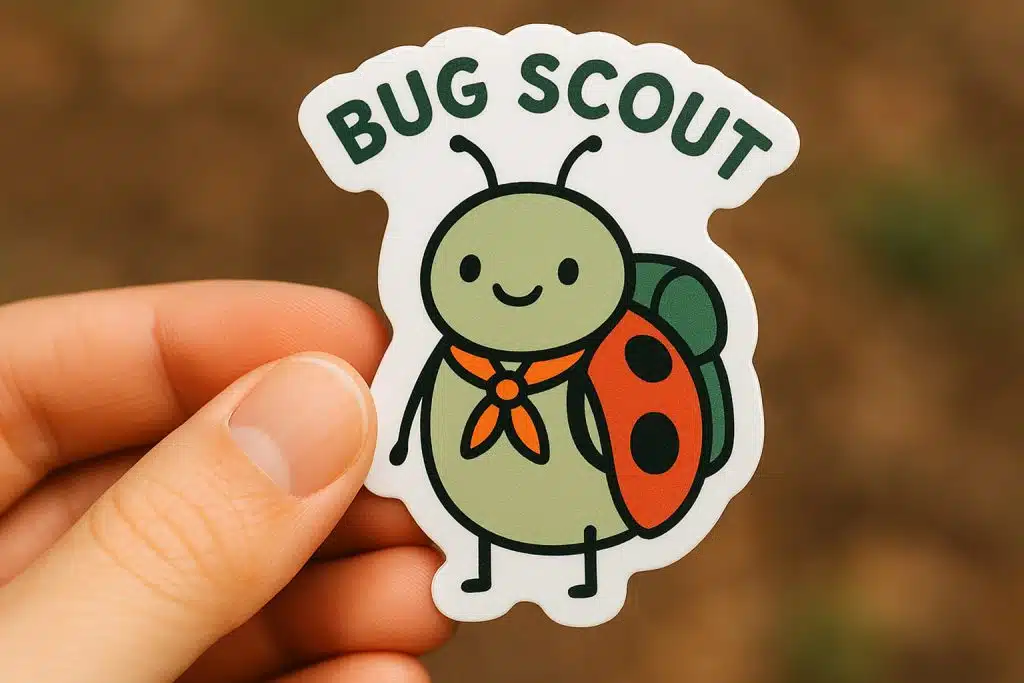 camping birthday stickers
