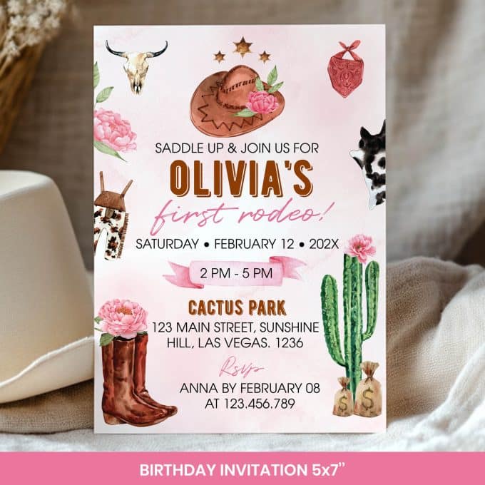 First Rodeo Birthday Invitation Bundle - Image 2