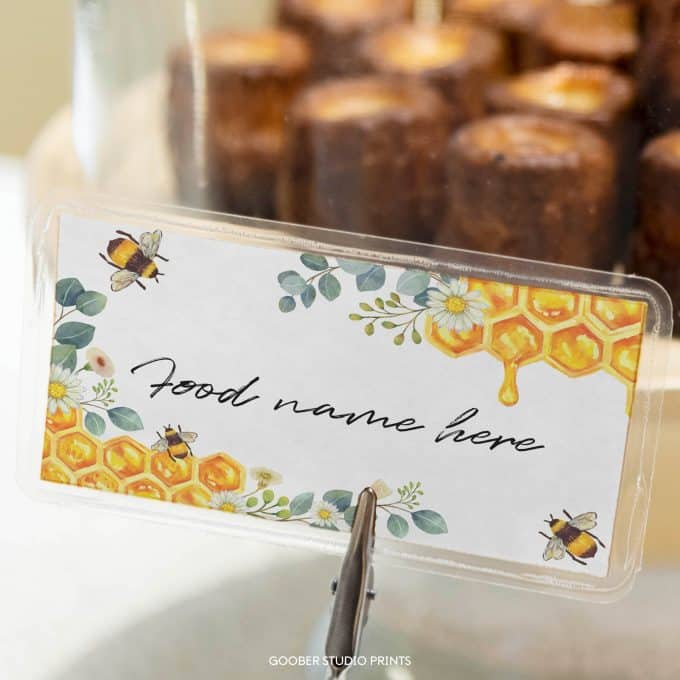 Bee Birthday Food Tent Cards - Image 2