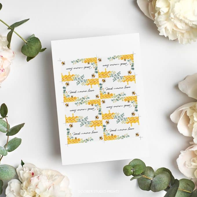Bee Birthday Food Tent Cards - Image 7