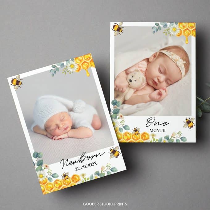 Bee Birthday Monthly Photo Banner - Image 2