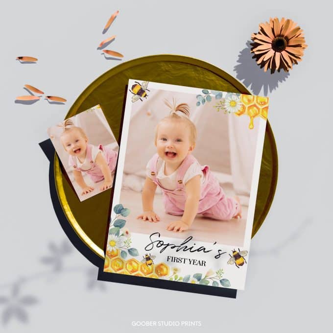 Bee Birthday Monthly Photo Banner - Image 3