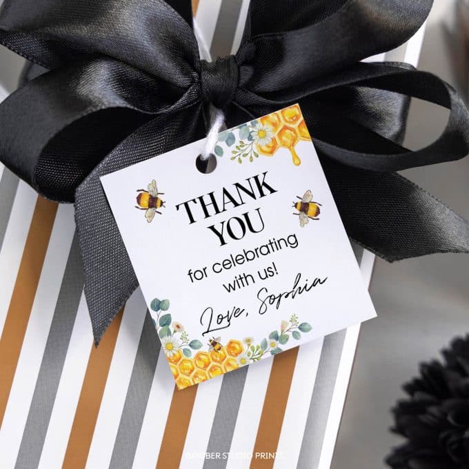 Bee Birthday Thank You Favor Tag - Image 8