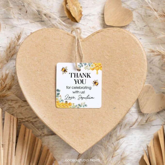 Bee Birthday Thank You Favor Tag - Image 9